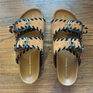 Loeffler Randall Suede Theo Sandals - Size 9